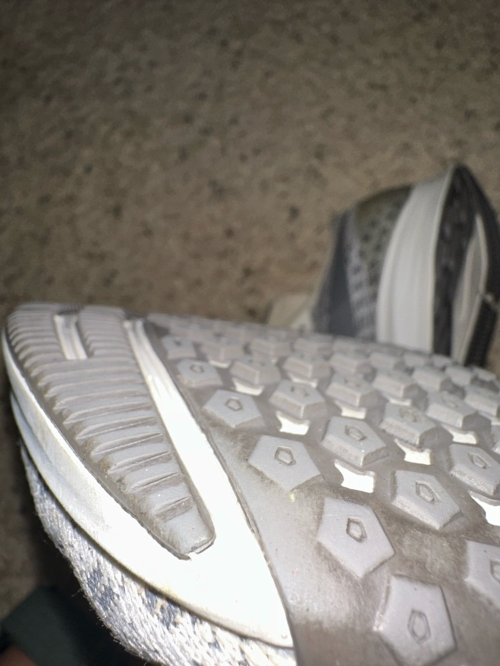 Nike Women's Light Grey Knit Running Sneakers - Picture 8 of 9